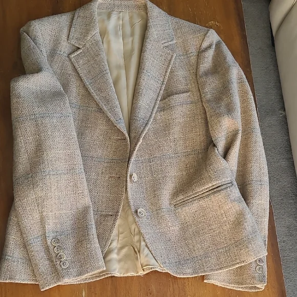 Classic Stanlet Blacker Tan Women's Blazer Wool And Silk Lining - Picture 5 of 8